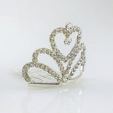 Maxbell Sparking Princess Crown Mini  Girl Tiara Hair Comb Headpiece   Silver