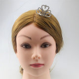 Maxbell Sparking Princess Crown Mini  Girl Tiara Hair Comb Headpiece   Silver
