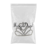 Maxbell Sparking Princess Crown Mini  Girl Tiara Hair Comb Headpiece   Silver