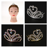 Maxbell Sparking Princess Crown Mini  Girl Tiara Hair Comb Headpiece   Silver