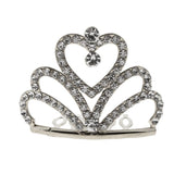 Maxbell Sparking Princess Crown Mini  Girl Tiara Hair Comb Headpiece   Silver