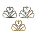 Maxbell Sparking Princess Crown Mini  Girl Tiara Hair Comb Headpiece   Silver