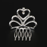 Maxbell Sparking Princess Crown Mini  Girl Tiara Hair Comb Headpiece   Silver