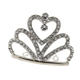Maxbell Sparking Princess Crown Mini  Girl Tiara Hair Comb Headpiece   Silver