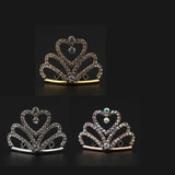 Maxbell Sparking Princess Crown Mini  Girl Tiara Hair Comb Headpiece   Silver
