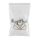 Maxbell Sparking Princess Crown Mini  Girl Tiara Hair Comb Headpiece   Gold