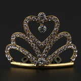 Maxbell Sparking Princess Crown Mini  Girl Tiara Hair Comb Headpiece   Gold