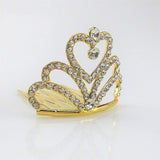 Maxbell Sparking Princess Crown Mini  Girl Tiara Hair Comb Headpiece   Gold