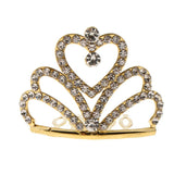 Maxbell Sparking Princess Crown Mini  Girl Tiara Hair Comb Headpiece   Gold