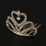 Maxbell Sparking Princess Crown Mini  Girl Tiara Hair Comb Headpiece   Gold