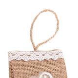 Maxbell Vintage Jute Linen Candy Bags Burlap Gift Baskets Wedding Favors A