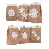 Maxbell Vintage Jute Linen Candy Bags Burlap Gift Baskets Wedding Favors A