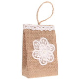 Maxbell Vintage Jute Linen Candy Bags Burlap Gift Baskets Wedding Favors A
