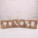Maxbell Vintage Jute Linen Candy Bags Burlap Gift Baskets Wedding Favors A