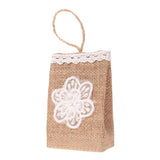 Maxbell Vintage Jute Linen Candy Bags Burlap Gift Baskets Wedding Favors A