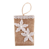 Maxbell Vintage Jute Linen Candy Bags Burlap Gift Baskets Wedding Favors B