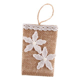 Maxbell Vintage Jute Linen Candy Bags Burlap Gift Baskets Wedding Favors B