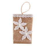Maxbell Vintage Jute Linen Candy Bags Burlap Gift Baskets Wedding Favors B
