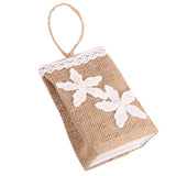 Maxbell Vintage Jute Linen Candy Bags Burlap Gift Baskets Wedding Favors B