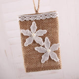 Maxbell Vintage Jute Linen Candy Bags Burlap Gift Baskets Wedding Favors B