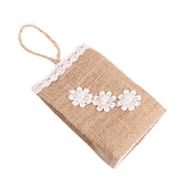 Maxbell Vintage Jute Linen Candy Bags Burlap Gift Baskets Wedding Favors C