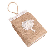 Maxbell Vintage Jute Linen Candy Bags Burlap Gift Baskets Wedding Favors D