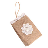 Max Vintage Jute Linen Candy Bags Burlap Gift Baskets Wedding Favors E