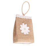 Maxbell Vintage Jute Linen Candy Bags Burlap Gift Baskets Wedding Favors F