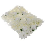 Maxbell Artificial Silk Rose Hydrangea Flower Wall Decor White