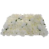 Maxbell Artificial Silk Rose Hydrangea Flower Wall Decor White