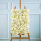 Maxbell Artificial Silk Rose Hydrangea Flower Wall Decor White