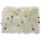 Maxbell Artificial Silk Rose Hydrangea Flower Wall Decor White