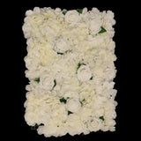 Maxbell Artificial Silk Rose Hydrangea Flower Wall Decor White