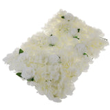 Maxbell Artificial Silk Rose Hydrangea Flower Wall Decor White
