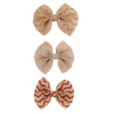 Maxbell 6Pcs Handmade Burlap Bows for Rustic Wedding Decoration Gold