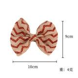 Maxbell 6Pcs Handmade Burlap Bows for Rustic Wedding Decoration Red