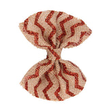 Maxbell 6Pcs Handmade Burlap Bows for Rustic Wedding Decoration Red