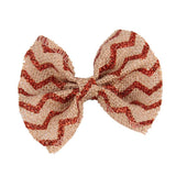 Maxbell 6Pcs Handmade Burlap Bows for Rustic Wedding Decoration Red