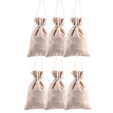 Maxbell 6pcs Cotton Linen Jewelry Pouch Drawstring Gift Bag Wedding Gift Favor