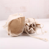 Maxbell 6pcs Cotton Linen Jewelry Pouch Drawstring Gift Bag Wedding Gift Favor