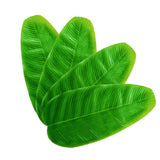 Pack of 4 Large Artificial Green Leaves Placemat Table Runner Hawaiian Tropical Luau Jungle Party Supplier