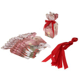 Maxbell 10 Pieces Candy Gift Box Wedding Favor Boxes with Ribbon Wine Ribbon Box
