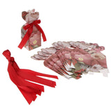 Maxbell 10 Pieces Candy Gift Box Wedding Favor Boxes with Ribbon Wine Ribbon Box