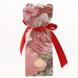 Maxbell 10 Pieces Candy Gift Box Wedding Favor Boxes with Ribbon Wine Ribbon Box