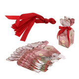 Maxbell 10 Pieces Candy Gift Box Wedding Favor Boxes with Ribbon Wine Ribbon Box
