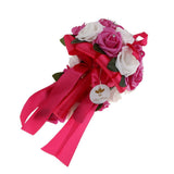 Maxbell Wedding Bridal Artificial Foam Roses Flower Bouquet Wedding Decor  H