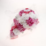 Maxbell Wedding Bridal Artificial Foam Roses Flower Bouquet Wedding Decor  H