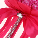 Maxbell Artificial Rhinestone Crystal Wedding Bridal Bouquet Hand Tied Flower Rose