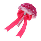 Maxbell Wedding Bride Artificial Foam Lace Flower Bouquet Wedding Decor Rose