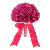 Maxbell Wedding Bride Artificial Foam Lace Flower Bouquet Wedding Decor Rose